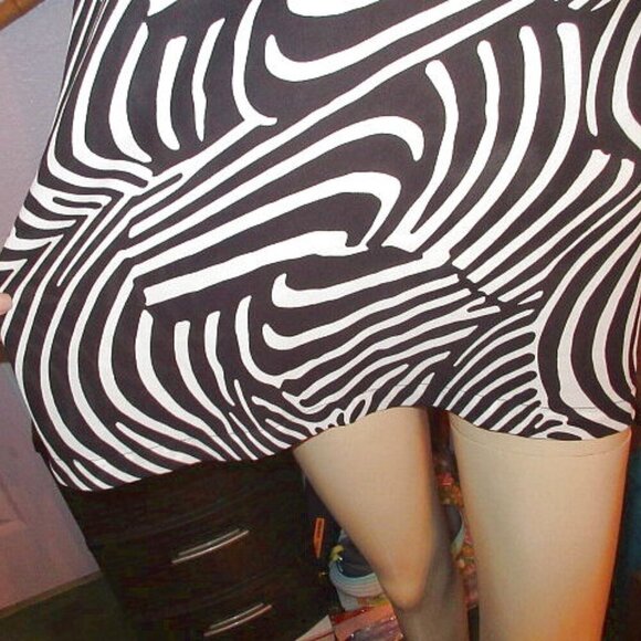 Trina Turk X INC Tunic Top Size XL Rainbow Cuff Zebra Chiffon Kimono Retro Pride - Picture 5 of 9